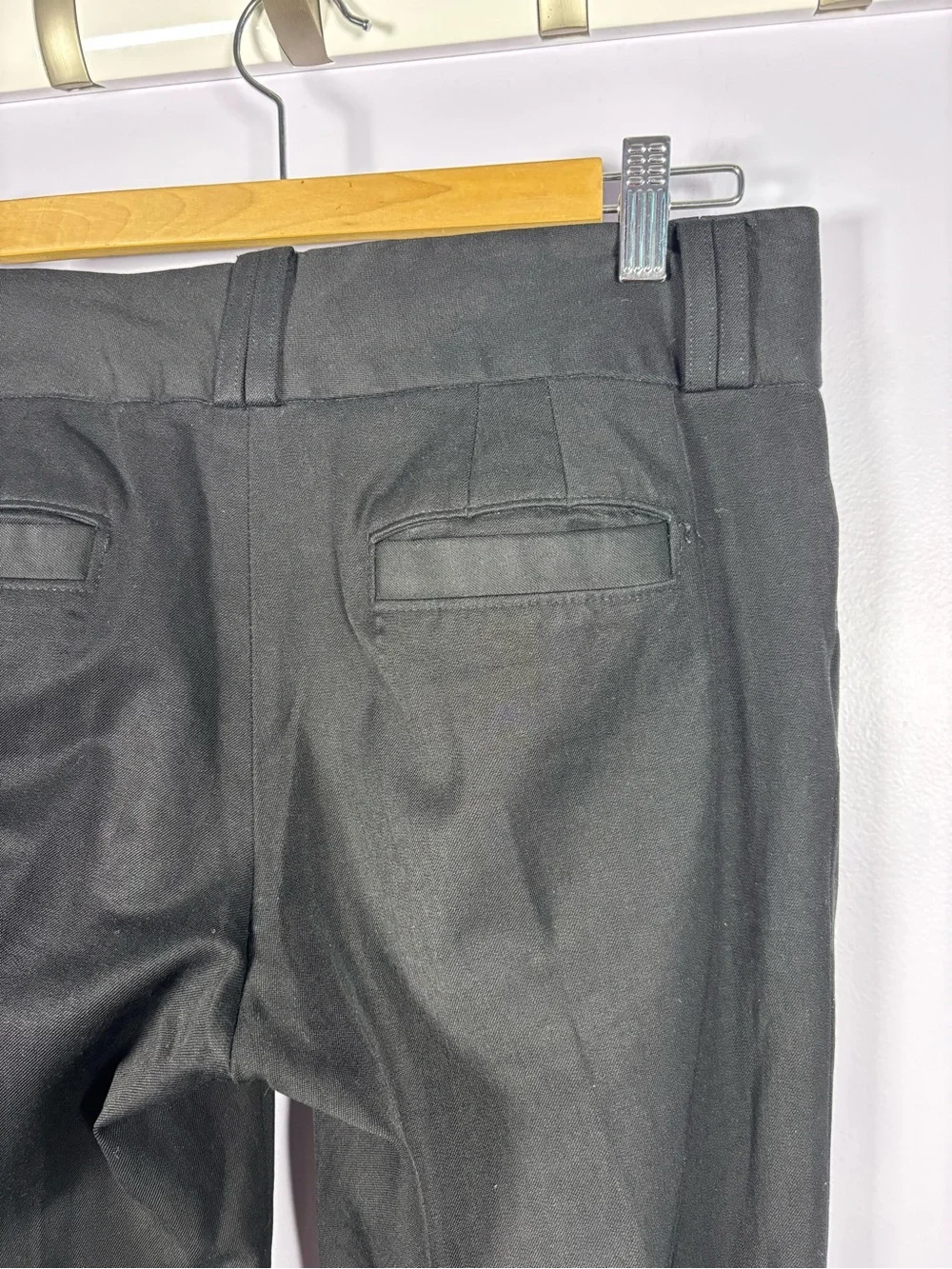 Banana Republic Black Martin Fit Stretch Comfy Chic Boot Cut Dress Pants 6 - Picture 7 of 7